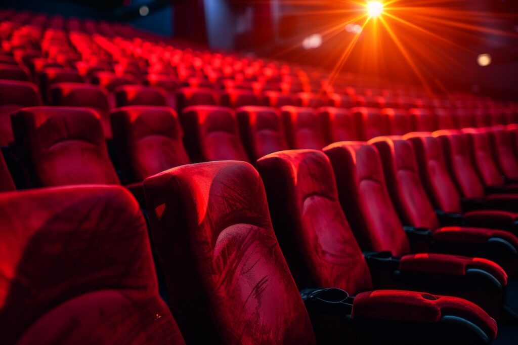 Salle de spectacle en vue de la projection du documentaire « Le jeûne, enquête sur un phénomène »